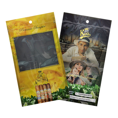 Confezione Humidor con Stampa Personalizzata Busta Ziplock in Plastica con Sigillo su Tre Lati per Sigari e Sigaretti, Packaging, Humidor per sigari, umidificatore