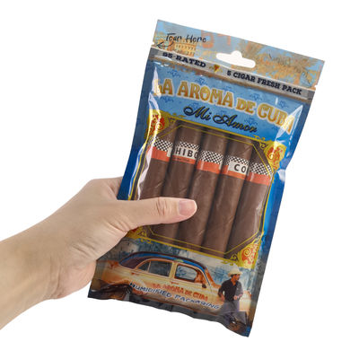 Custodia da viaggio per sigari in pelle di lusso personalizzata con umidificatore, borsa umidificatore portatile foderata in cedro, busta con chiusura a zip per il controllo dell'umidità