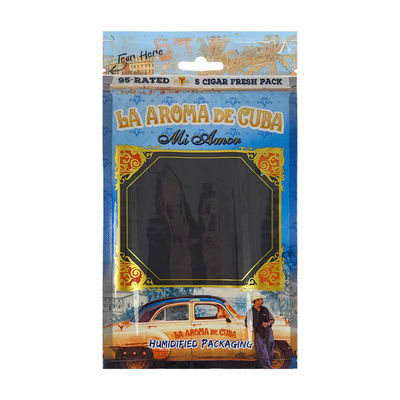 Custodia da viaggio per sigari in pelle di lusso personalizzata con umidificatore, borsa umidificatore portatile foderata in cedro, busta con chiusura a zip per il controllo dell'umidità