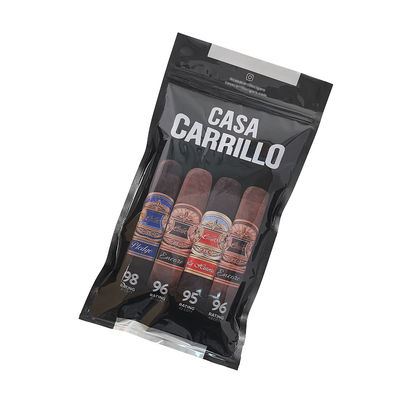 Custodia da viaggio per sigari in pelle di lusso personalizzata con umidificatore, borsa umidificatore portatile foderata in cedro, busta con chiusura a zip per il controllo dell'umidità