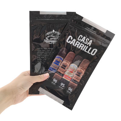 Custodia da viaggio per sigari in pelle di lusso personalizzata con umidificatore, borsa umidificatore portatile foderata in cedro, busta con chiusura a zip per il controllo dell'umidità