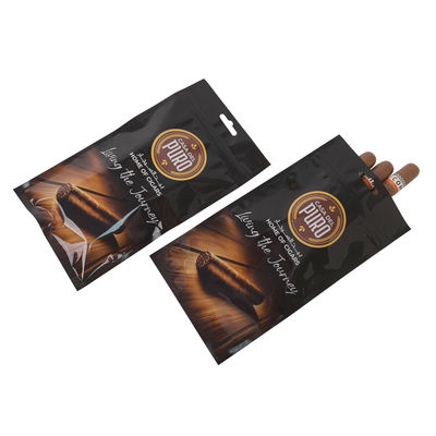 Busta per imballaggio con chiusura a zip in plastica stampata personalizzata con cerniera per sigari, tabacco e sigari Mylar