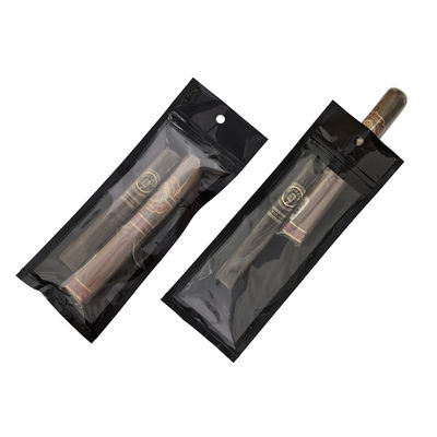 Sacchetti per sigari richiudibili in Mylar personalizzati con chiusura a zip, accessori per fumare a mano in plastica, buste per l'imballaggio per l'umidificazione degli alimenti