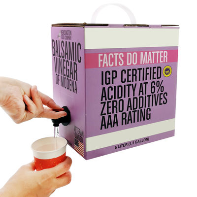 Sacchetto di bib in alluminio trasparente personalizzato 5L imballaggio succo bevande sacchetto di vino sacchetto in scatola