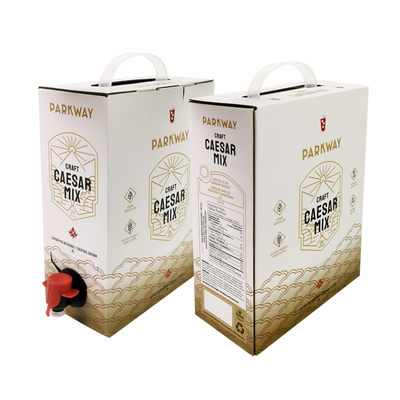 Sacchetto BIB usa e getta personalizzato da 1L 1,5L 2 litri 3L 5L 96OZ in scatola con erogatore per tè, succo, caffè da asporto in confezione di cartone