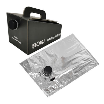 Stampa logo personalizzato 1L 2L 3L 5L 10L Sacca BIB per bevande al caffè, vino, con dispenser, caffè da asporto, sacca asettica in scatola