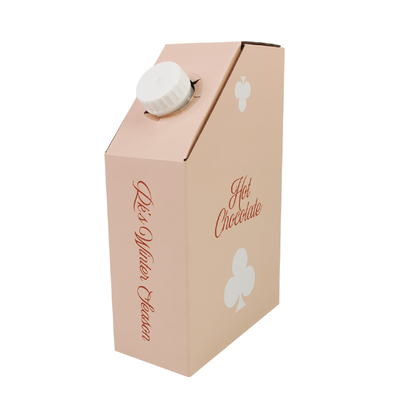 Custom 1L 1.5L 2Liter 3L 5L 96OZ BIB BAG Disposable Bag in Box TeaJuice Coffee to Go Paper Box Package with Dispenser