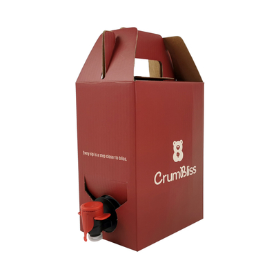 1L-10L Aseptic Beverage Bib Filler Capper Bag in the Box Heat Seal Aluminum Wine & Juice Pouch with Vitop Tap for Mineral Water
