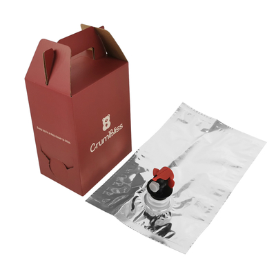 1L-10L Aseptic Beverage Bib Filler Capper Bag in the Box Heat Seal Aluminum Wine & Juice Pouch with Vitop Tap for Mineral Water