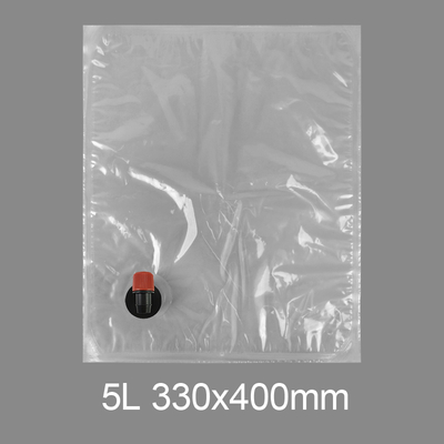 Custom Transparent BIB 3l 5l 10l 20l Plastic Tap Bag Drinking Water Wine Juice Bag in Box Dispenser With Butterfly Valve Vitop