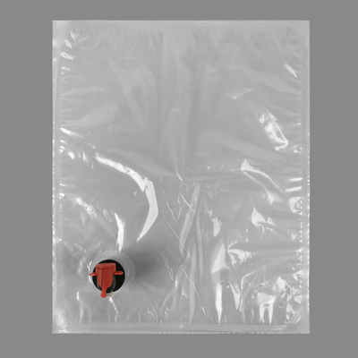 Custom Transparent BIB 3l 5l 10l 20l Plastic Tap Bag Drinking Water Wine Juice Bag in Box Dispenser With Butterfly Valve Vitop