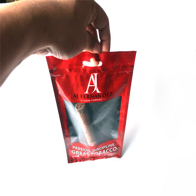 Premium 5 cigar bag - Customized plastic cigar box packaging bag - Cigar tobacco transparent foil zipper bag - Humidity bag