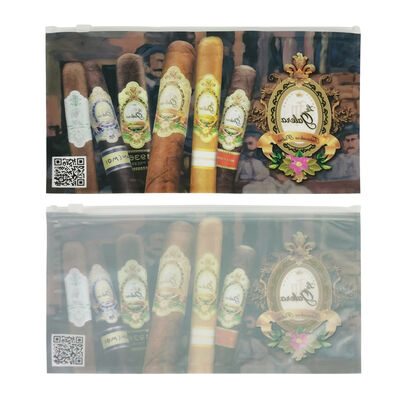 Sacchetti di sigaro di plastica di piccole dimensioni sacchetti di sigaro idratante di plastica con cerniera progettati per la ritenzione dell'umidità e facile accesso