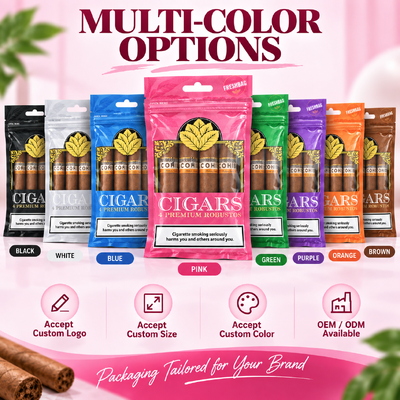 Lightweight And Compact Cigar Humidor Bags Constructed With MOPP PE Material Holds 5 to 20 Cigars Suitable For On The Go