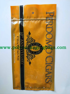 Chiusura a cerniera con sacchetto di imballaggio per tabacco umidificato sacchetti di plastica per viaggi sacchetti di imballaggio per sigari sacchetto di imballaggio con foro e finestra