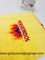 Le borse di cordone promozionali della maglia di nylon impermeabile gialla/hanno personalizzato le borse di cordone