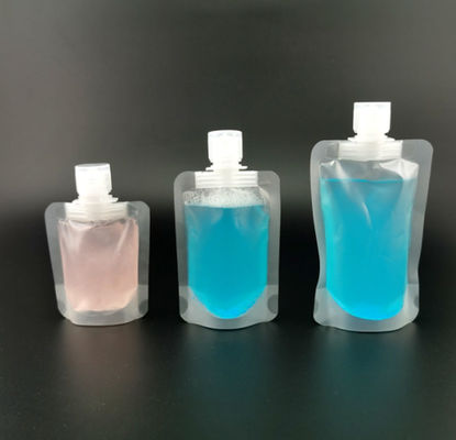 Dimensione riutilizzabile a perfetta tenuta di viaggio del sacchetto del becco dello sciampo di 30ml 50ml 100ml per il gel della doccia della lozione