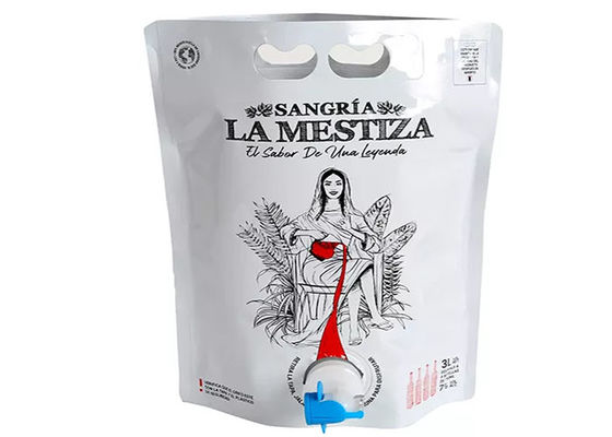 La sangria sta sulla valvola a farfalla del di alluminio del sacchetto della BUSBANA FRANCESE del commestibile 3L