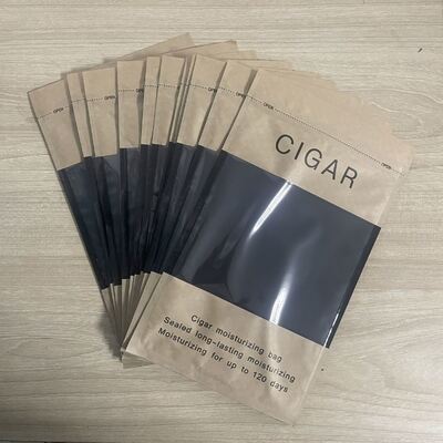 Ziplock Design Sacchetti umido per sigari leggeri e compatti con MOPP VMPET Struttura di materiale PE per la protezione dei sigari