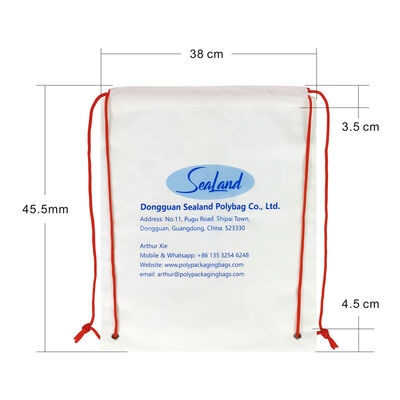 Chiusura con coulisse borsa con coulisse logo personalizzato borse leggere in nylon progettate per un facile trasporto e un'efficace visibilità