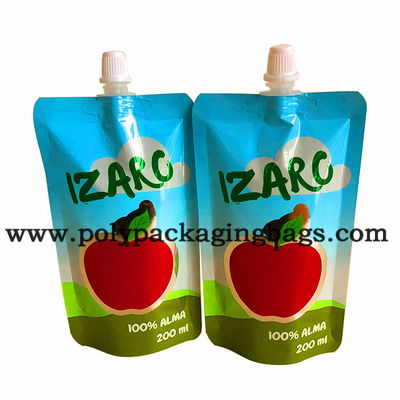 100 micron stanno su Juice Spouted Pouches Packaging Stand sul sacchetto del becco